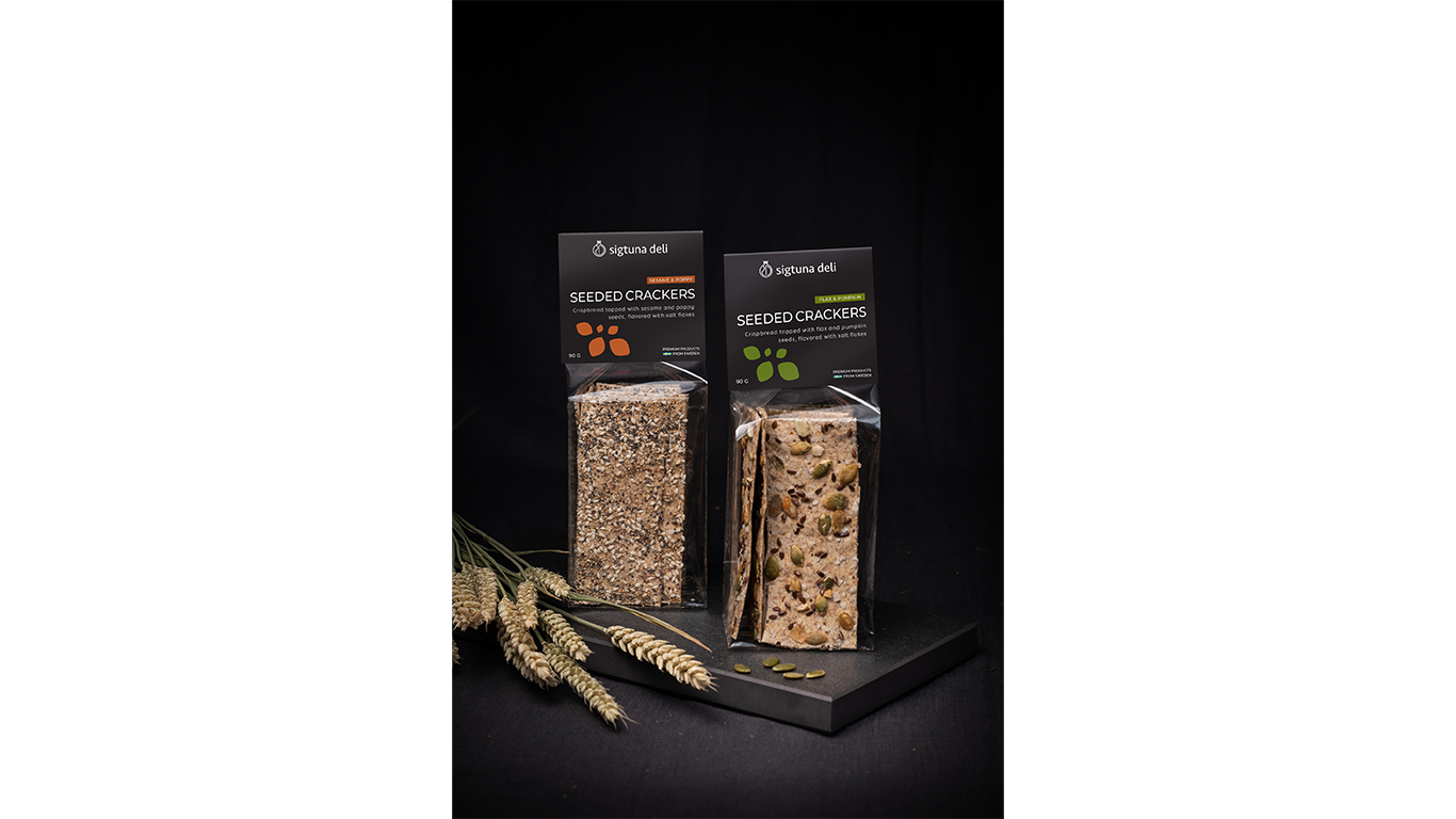 Seeded flatbread packaging