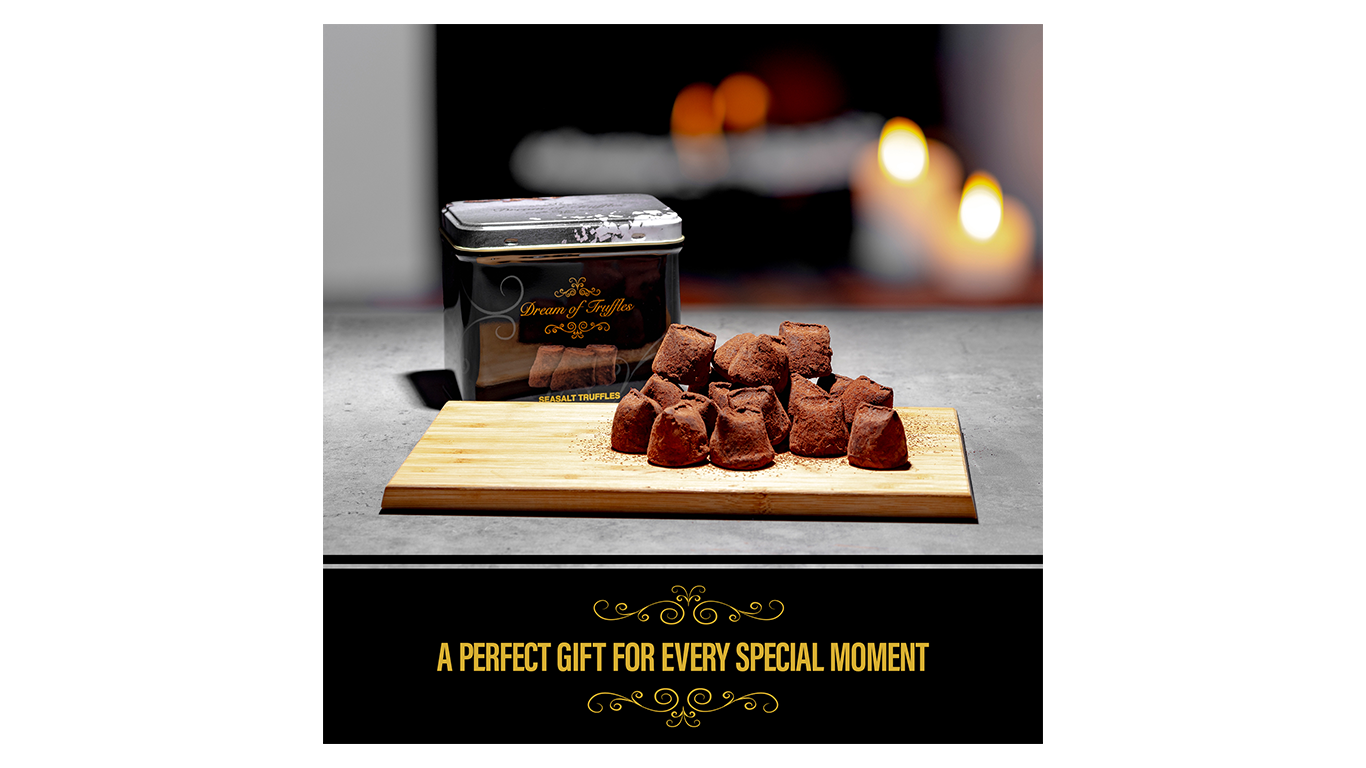 Dreams of Sweden truffle sea salt packaging