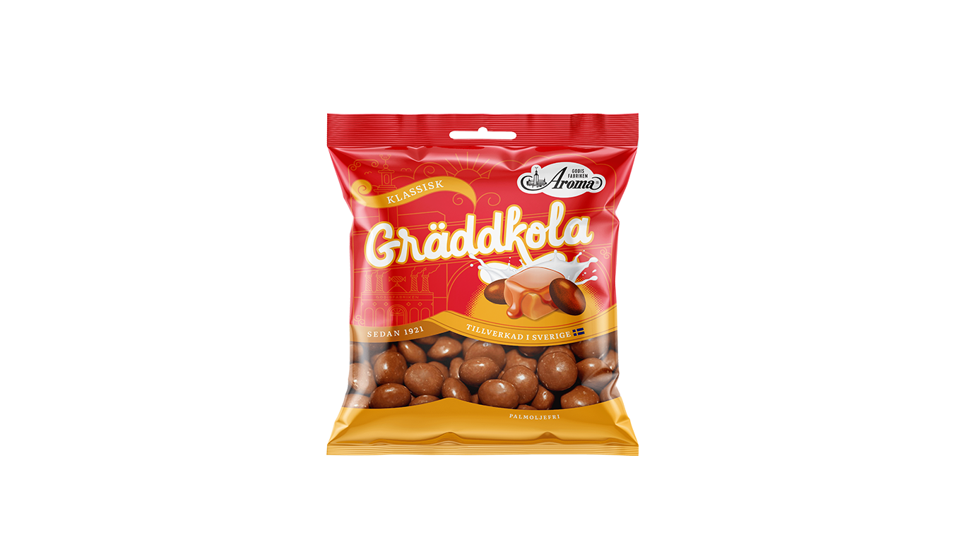 Aroma gr&auml;ddkola packaging